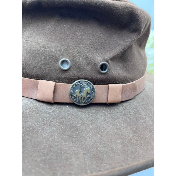 Outback Trading Company Oilskin Kodiak Hat Brown Stampede UV Cowgirl Sz Small - Picture 2 of 8